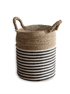 Hami Black Natural Stripe Basket