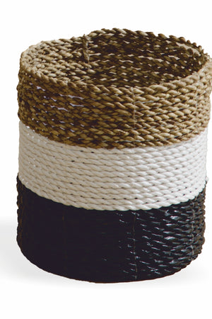 Etah mini basket black, white, natural