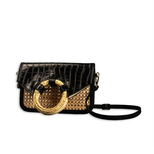 Valentina Envelope Clutch - Black