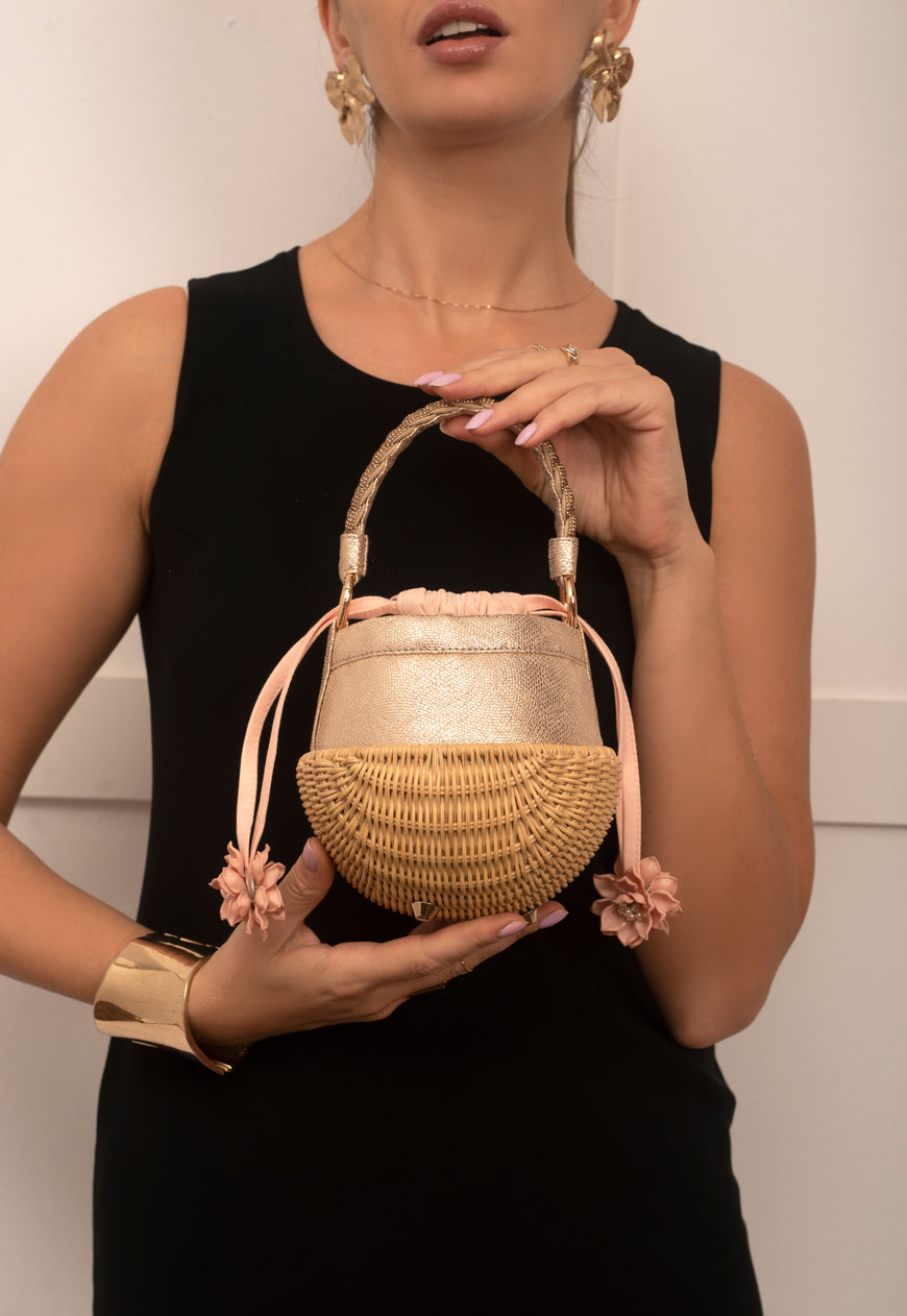 OLIVIA BUCKET BAG - ROSE GOLD