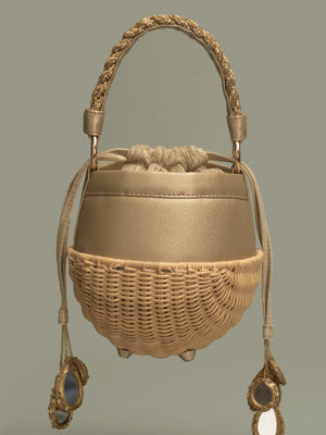 OLIVIA BUCKET BAG - GOLD