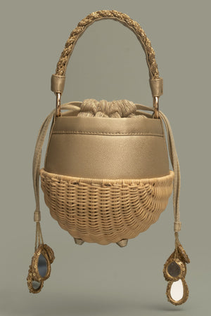 OLIVIA BUCKET BAG - GOLD