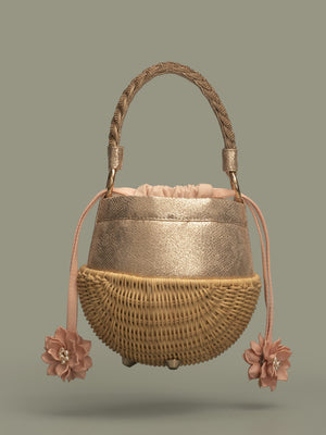 OLIVIA BUCKET BAG - ROSE GOLD