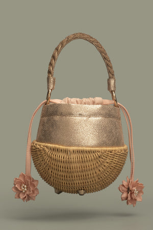 OLIVIA BUCKET BAG - ROSE GOLD