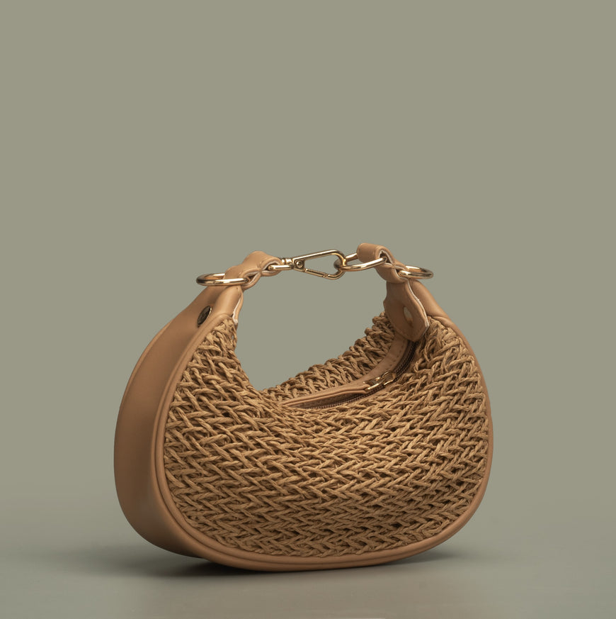 IVY MINI HOBO BAG - TAN