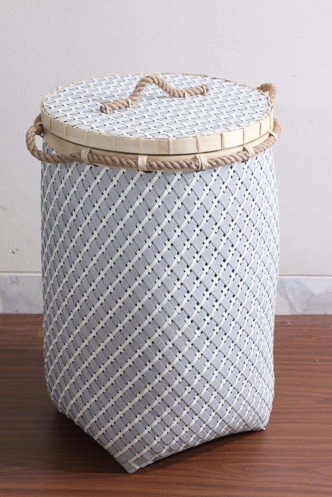 MELTON GREY WHITE BASKET