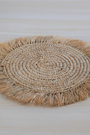 FRINGE MAT NATURAL