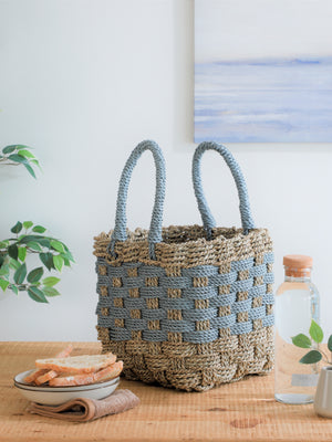 JERSEY TIFFIN BASKET GREY NATURAL