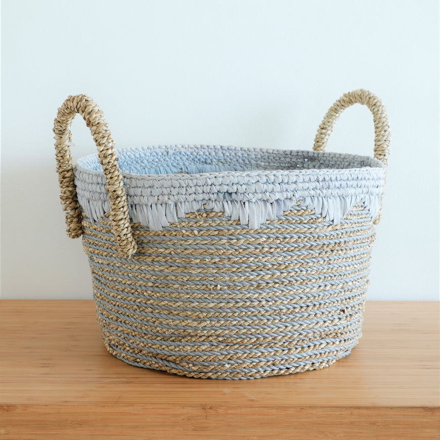 NATURAL GREY HEMMING BASKET