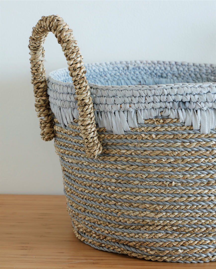 NATURAL GREY HEMMING BASKET