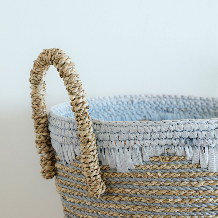 NATURAL GREY HEMMING BASKET