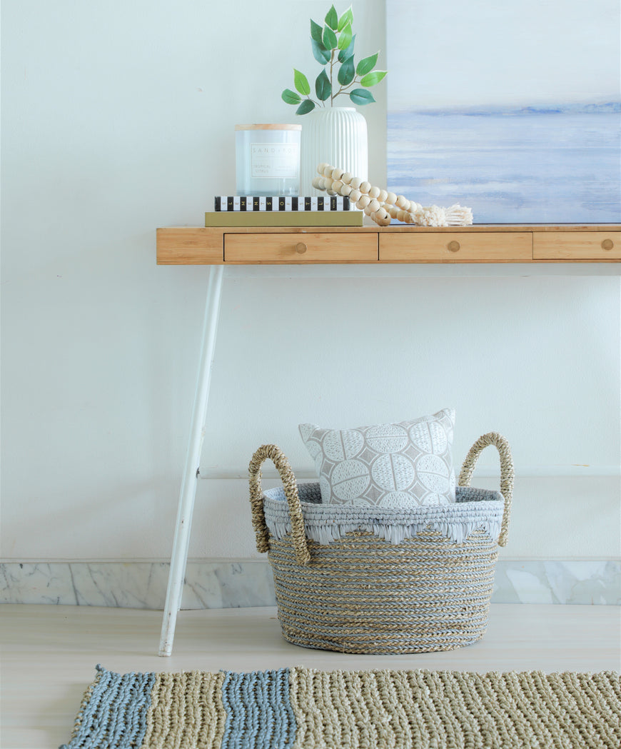 NATURAL GREY HEMMING BASKET