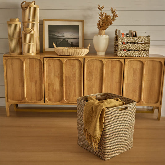 Rectangular wicker basket ,Handwoven storage basket, Natural rattan hamper, Tall woven laundry basket, Eco-friendly wicker storage bin, Decorative woven hamper, 
Rattan clothes basket with handles, Large woven storage box, Sustainable laundry hamper, Handcrafted rattan basket, Boho style wicker laundry hamper, Rectangular rattan basket for shelves, Natural woven basket for closet storage, Rustic handwoven storage hamper, Stylish wicker bin for home organization. 

