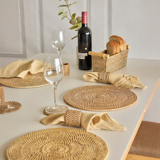 Flora placemat grey