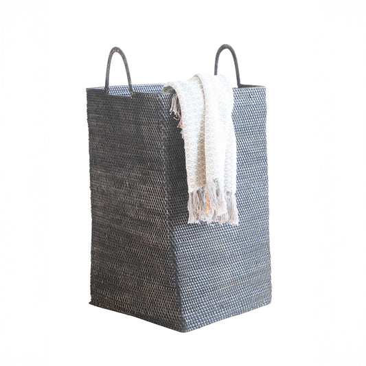 Tall Mahogany Hamper