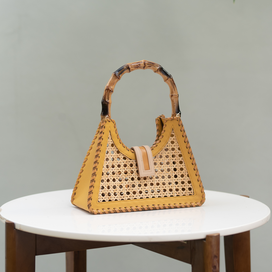 DIANA BAGUETTE BAG- MUSTARD