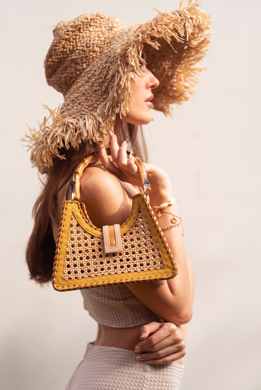 DIANA BAGUETTE BAG- MUSTARD