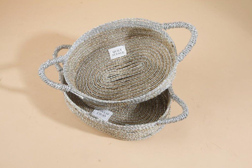 OVAL GIFTING BASKET NATURAL SILVER