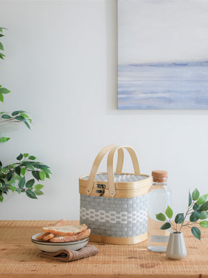 VENICE TIFFIN BASKET GREY WHITE