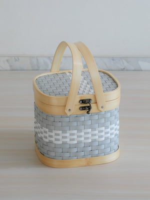 VENICE TIFFIN BASKET GREY WHITE