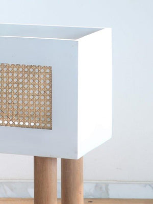 CANE PLANTER TROUGH NATURAL WHITE
