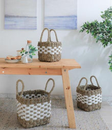 SEAGRASS TIFFIN BASKET WHITE