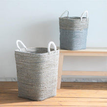 CONICAL BASKET WHITE GREY