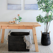 OVERSIZED MAHOGANY HAMPER